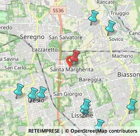 Mappa Via De Amicis Edmondo, 20851 Santa Margherita MB, Italia (3.23615)
