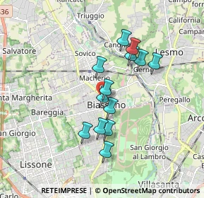 Mappa Via Porta D'Arnolfo, 20853 Biassono MB, Italia (1.43)
