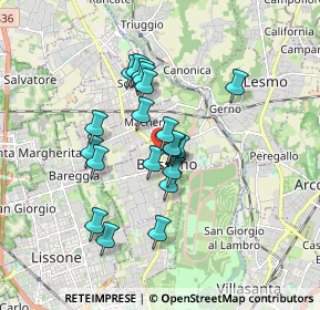 Mappa Via P. D'Arnolfo, 20853 Biassono MB, Italia (1.389)