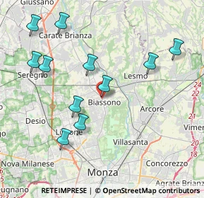 Mappa Via P. D'Arnolfo, 20853 Biassono MB, Italia (4.24182)