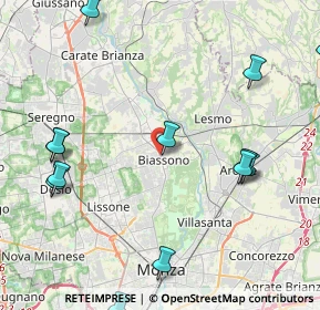 Mappa Via Porta D'Arnolfo, 20853 Biassono MB, Italia (5.39769)