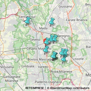 Mappa Via Goffredo di Buglione, 20811 Cesano Maderno MB, Italia (2.92833)