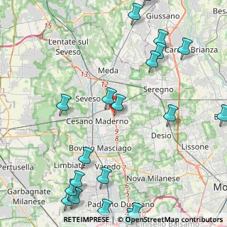 Mappa Via Goffredo di Buglione, 20811 Cesano Maderno MB, Italia (5.9975)