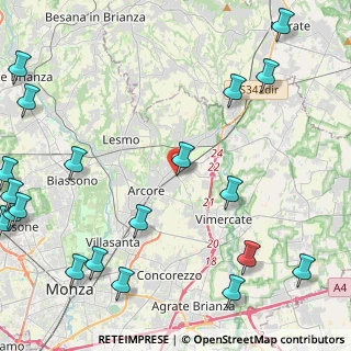 Mappa Via Achille Grandi civico, 20862 Arcore MB, Italia (6.6)