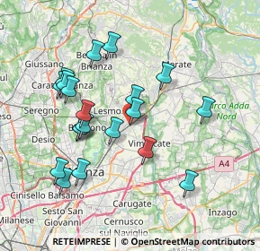 Mappa Via Achille Grandi civico, 20862 Arcore MB, Italia (7.232)