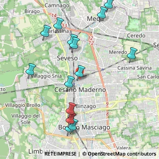 Mappa Via Giuseppe Verdi, 20031 Cesano Maderno MB, Italia (2.39571)