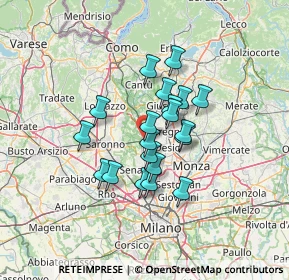 Mappa Via Giuseppe Verdi, 20031 Cesano Maderno MB, Italia (9.8115)