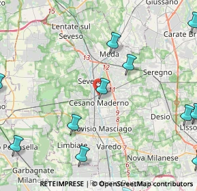 Mappa Via Giuseppe Verdi, 20031 Cesano Maderno MB, Italia (6.42385)