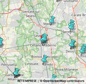 Mappa Via Giuseppe Verdi, 20031 Cesano Maderno MB, Italia (5.7875)