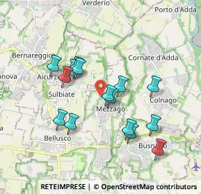 Mappa Via Eugenio Curiel, 20883 Mezzago MB, Italia (1.644)