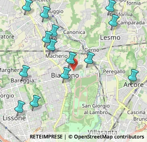 Mappa Via Sant'Antonio, 20853 Biassono MB, Italia (2.37786)