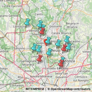 Mappa Via Matera, 20031 Cesano Maderno MB, Italia (6.186)