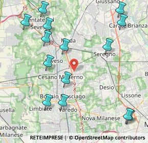 Mappa Via Matera, 20031 Cesano Maderno MB, Italia (5.12929)