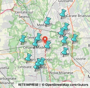 Mappa Via Matera, 20031 Cesano Maderno MB, Italia (3.53867)