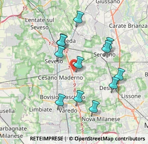 Mappa Via Matera, 20031 Cesano Maderno MB, Italia (3.47833)