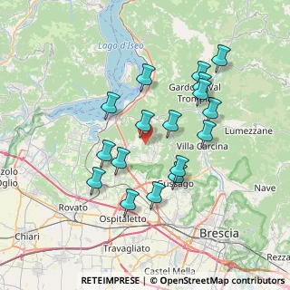 Mappa Via Panoramica, 25040 Monticelli Brusati BS, Italia (6.72471)