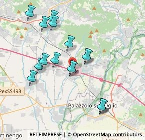 Mappa A4 Torino - Trieste, 24060 Telgate BG, Italia (3.72188)