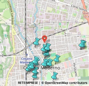 Mappa Via Santa Chiara, 20031 Cesano Maderno MB, Italia (0.5605)