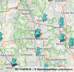 Mappa Via Santa Chiara, 20031 Cesano Maderno MB, Italia (5.7835)