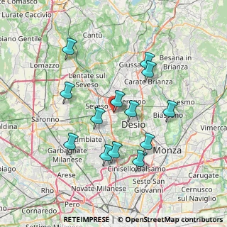 Mappa Via Ombrone, 20031 Cesano Maderno MB, Italia (6.90385)