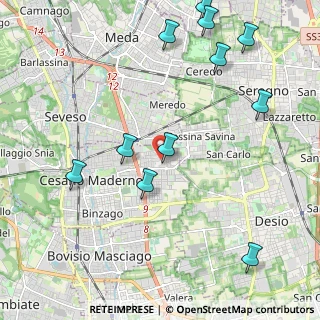 Mappa Via Ombrone, 20031 Cesano Maderno MB, Italia (2.54364)