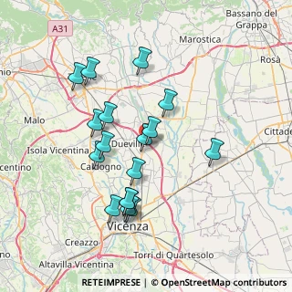 Mappa Via Astico Antico, 36031 Dueville VI, Italia (6.88882)