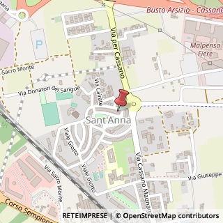 Mappa Via Collodi, 1, 21052 Busto Arsizio, Varese (Lombardia)