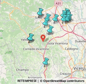 Mappa Via Pl, 36030 Monte di malo VI, Italia (8.70056)