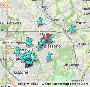 Mappa Via Alberto da Giussano, 20853 Biassono MB, Italia (1.7955)