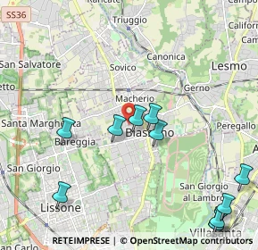 Mappa Via Alberto da Giussano, 20853 Biassono MB, Italia (2.59091)