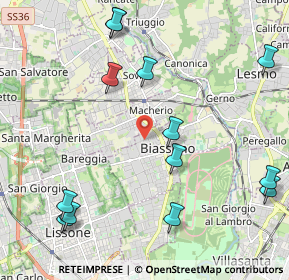 Mappa Via Alberto da Giussano, 20853 Biassono MB, Italia (2.58308)