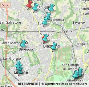 Mappa Via Alberto da Giussano, 20853 Biassono MB, Italia (2.9175)