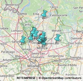Mappa Via Alberto da Giussano, 20853 Biassono MB, Italia (7.22833)