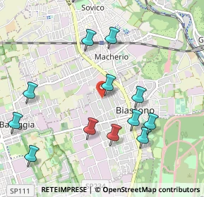 Mappa Via Alberto da Giussano, 20853 Biassono MB, Italia (1.12462)