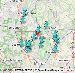 Mappa Via Alberto da Giussano, 20853 Biassono MB, Italia (3.32813)