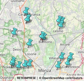 Mappa Via Alberto da Giussano, 20853 Biassono MB, Italia (4.92947)