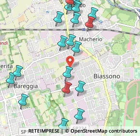 Mappa Via Pietro Mascagni, 20853 Biassono MB, Italia (1.2285)