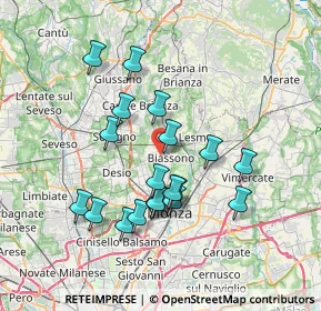 Mappa Via Pietro Mascagni, 20853 Biassono MB, Italia (6.572)