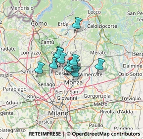 Mappa Via Pietro Mascagni, 20853 Biassono MB, Italia (7.05917)
