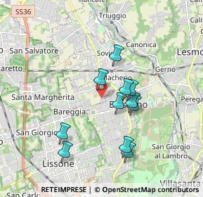 Mappa Via Pietro Mascagni, 20853 Biassono MB, Italia (1.54545)