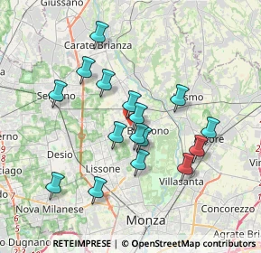 Mappa Via Pietro Mascagni, 20853 Biassono MB, Italia (3.27938)