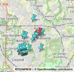 Mappa Via Gioacchino Rossini, 20853 Biassono MB, Italia (1.7875)