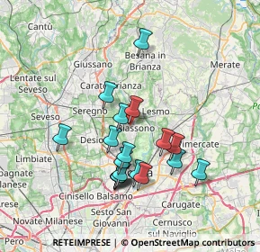 Mappa Via Gioacchino Rossini, 20853 Biassono MB, Italia (6.46316)