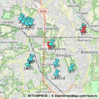 Mappa Via Don Lorenzo Milani, 20851 Santa Margherita MB, Italia (2.47357)