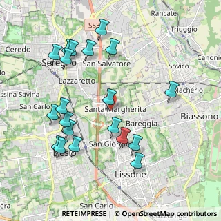 Mappa Via Don Lorenzo Milani, 20851 Santa Margherita MB, Italia (2.1685)