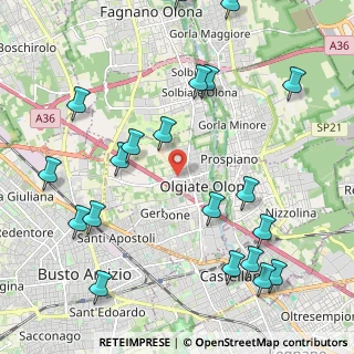 Mappa Via Pietro Micca, 21057 Olgiate Olona VA, Italia (2.637)