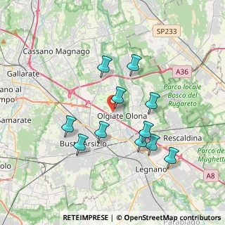 Mappa Via Pietro Micca, 21057 Olgiate Olona VA, Italia (3.37636)