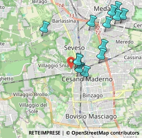 Mappa Via Biulè, 20031 Cesano Maderno MB, Italia (2.05231)