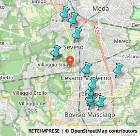 Mappa Via Biulè, 20031 Cesano Maderno MB, Italia (1.93333)