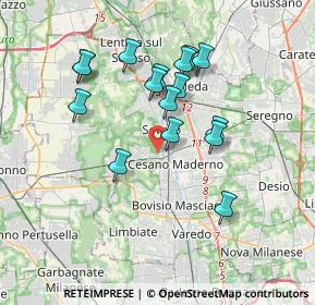 Mappa Via Biulè, 20031 Cesano Maderno MB, Italia (3.27125)